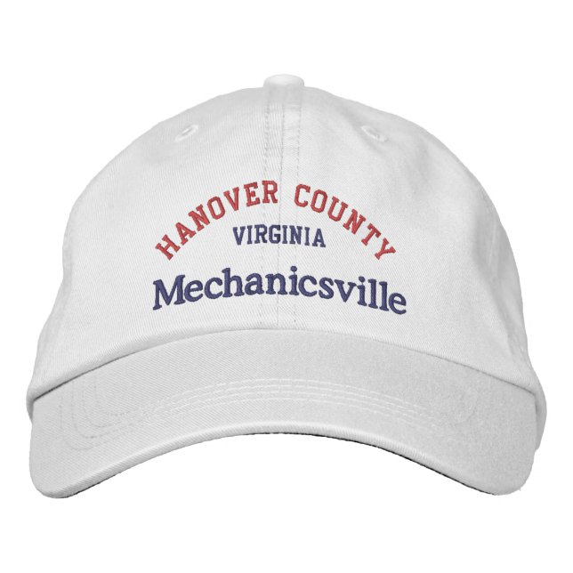 Mechanicsville Hanover County Embroidered Baseball Embroidered Hat (Front)