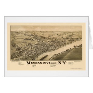 Mechanicville, carte panoramique de NY - 1885