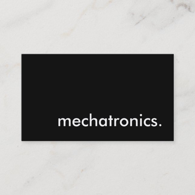 mechatronics. business card (Front)