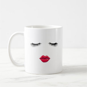Mèches et tasse de café de lèvres