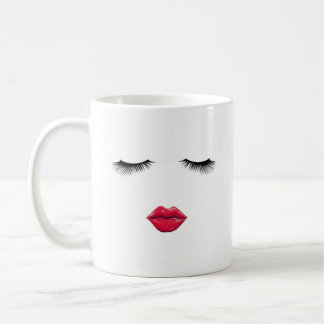 Mèches et tasse de café de lèvres
