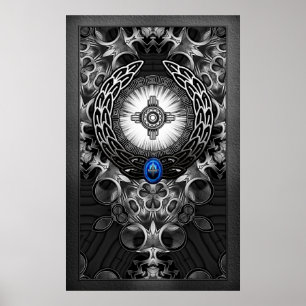 MechTron One Abstract Art Poster