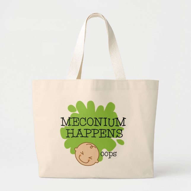 Meconium Happens Midwife Tote Bag (Front)