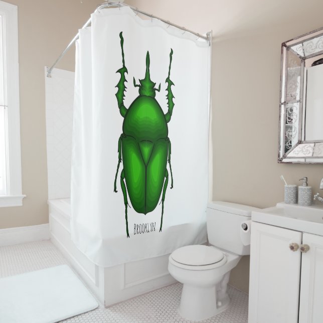 Mecynorhina torquata bug cartoon illustration  (In Situ)