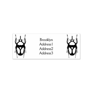 Mecynorhina torquata bug cartoon illustration  rubber stamp