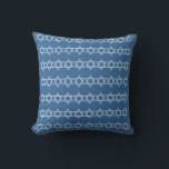 med BLUE & SILVER GREY, MENORAH & STARS pillow<br><div class="desc">blue and grey  MENORAH pillow STAR OF DAVID TRIM STAR OF DAVID ON BACK  by designer Sandy Closs ~ SandyCloss~</div>