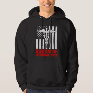 Med School Achieved Medical Doctor MD Degree Gradu Hoodie