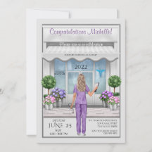 Med School Grad Nurse Grad Female Invitation