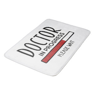 Med School Student Doctor in Progress Bath Mat