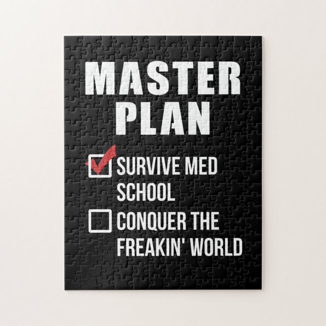 Med School Student Graduation Master Plan Jigsaw Puzzle (Vertical)