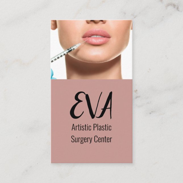 Med Spa Injectors Plastic Surgeon Business Card (Front)