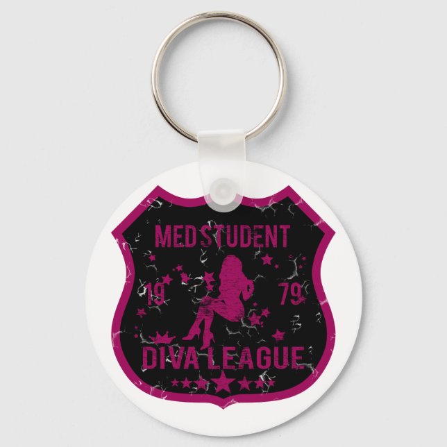 Med Student Diva League Keychain (Front)