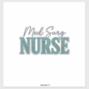 Med Surg Nurse Floral Vintage Engraving Design_1