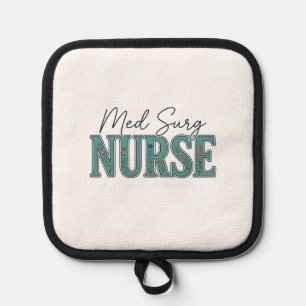 Med Surg Nurse Floral Vintage Engraving Design_1 Pot Holder