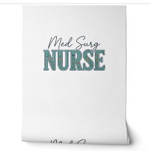 Med Surg Nurse Floral Vintage Engraving Design_1 Wallpaper