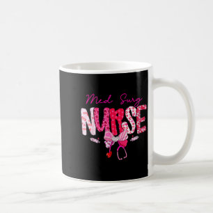 Med Surg Nurse Valentine's Day Stethoscope Coquett Coffee Mug