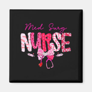 Med Surg Nurse Valentine's Day Stethoscope Coquett Magnet