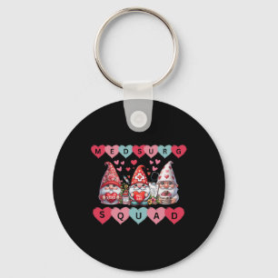 Med-surg Squad Nurse Gnome Heart Valentine Scrub S Keychain