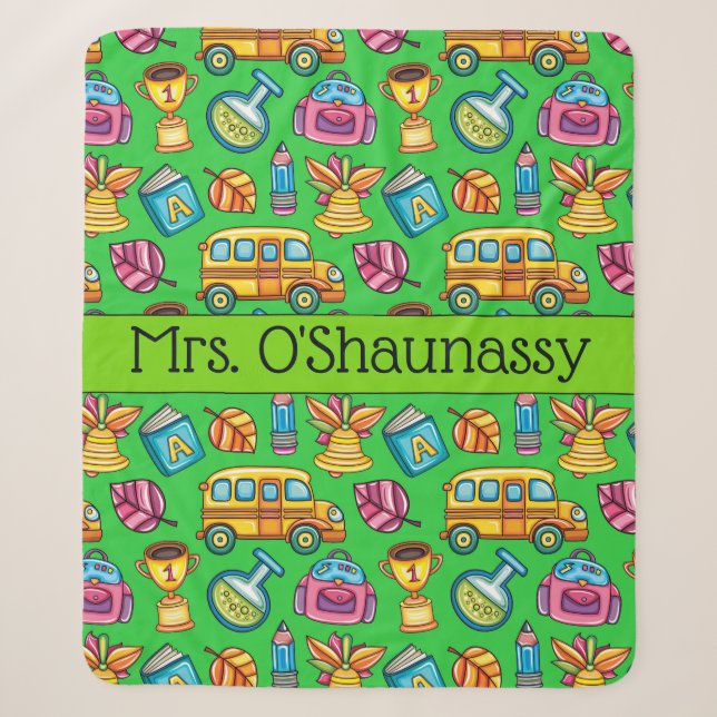 Med Teacher Wrapped in Love Sherpa Blanket (Front)