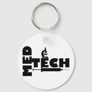 MED TECH MICROSCOPE SYRINGE LOGO KEYCHAIN
