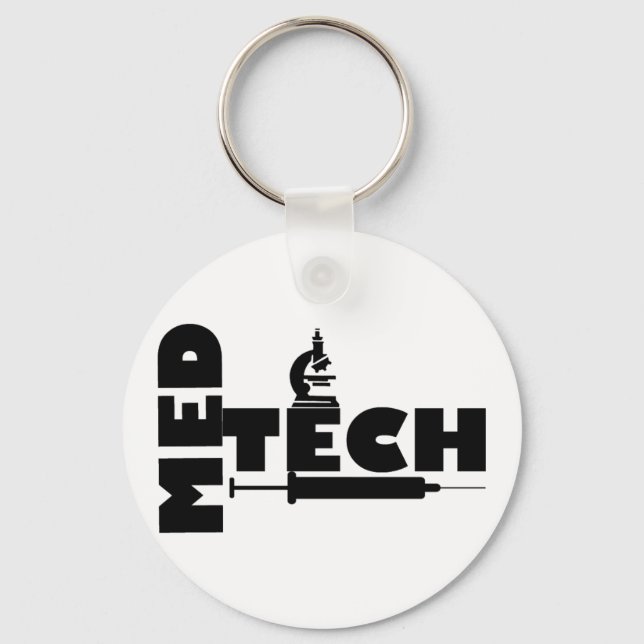 MED TECH MICROSCOPE SYRINGE LOGO KEYCHAIN (Front)