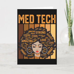 Med Tech Powerful Black History Month Black Pride Card