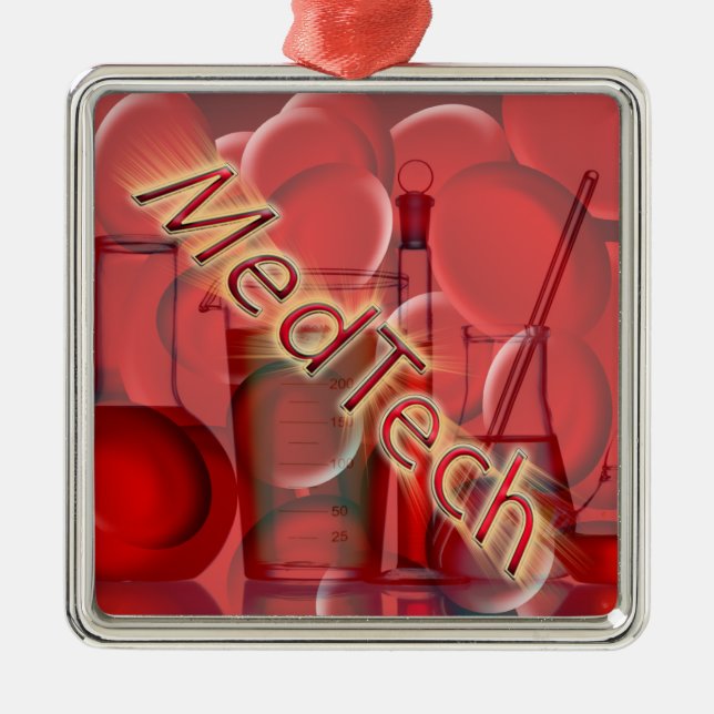 Med Tech STARBURST LOGO Metal Ornament (Front)