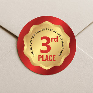 Médaille de 3ème place Événement Autocollant Compé