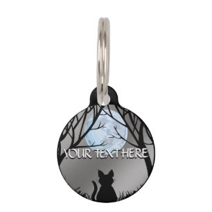 Médaille de chat noir personnalisée Tags d'identif