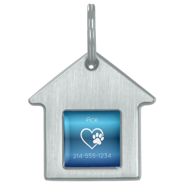 Médaille d'identification de chien personnalisée b (Devant)