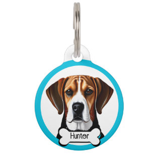Médaille d'identification personnalisée Beagle