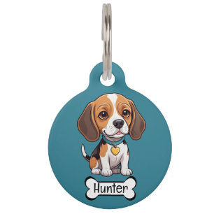 Médaille d'identification personnalisée Beagle