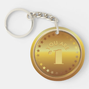 Médaille d'or classique personnalisable. Tu es le 