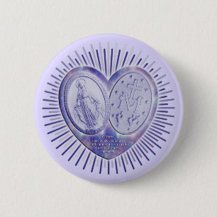 Medaille (médaille miraculeuse) / marvellous medal 2 inch round button