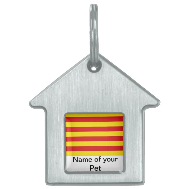 Médaille pour animal avec drapeau de la Catalogne (Devant)