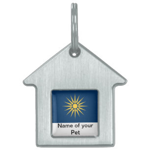 Médaille pour animaux avec le drapeau de Macédoine