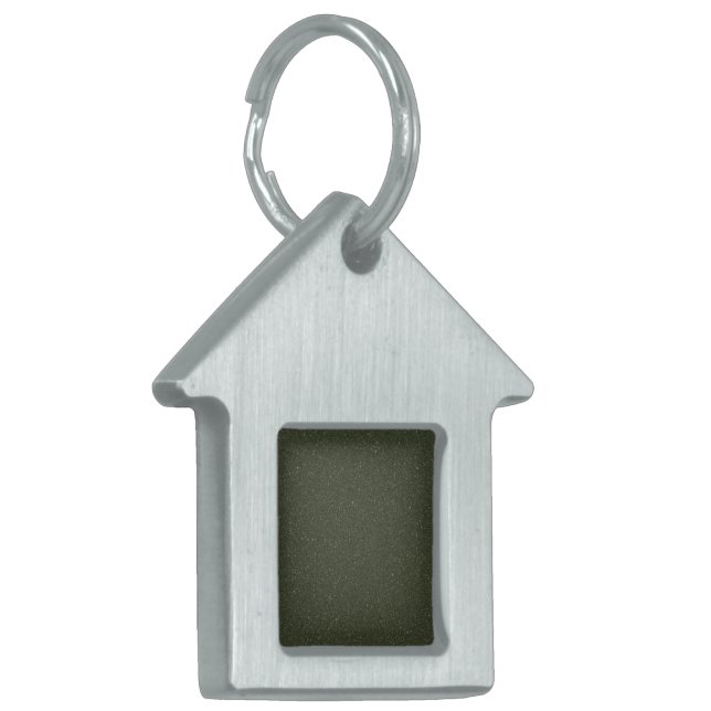 Médaille pour animaux personnalisable à cadre vert (Devant gauche)