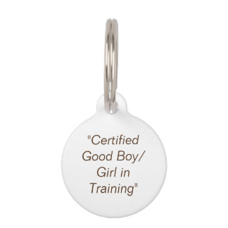 Médaille ronde pour animal de compagnie
