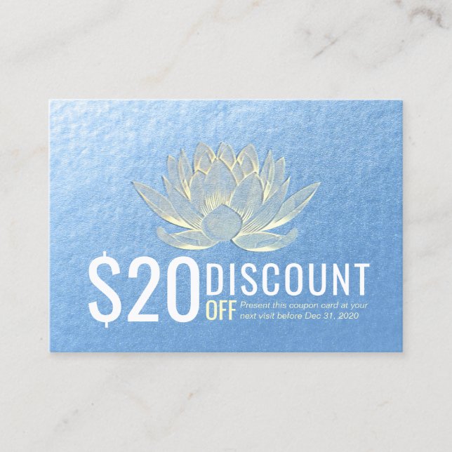 Médaille YOGA Coupon Coupon Loyalty Gold Lotus (Devant)