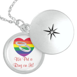 Médaillon Avec Fermoir On met une bague sur le Gay pride