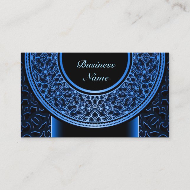 Médaillon bleu Carte de visite 3 (Devant)