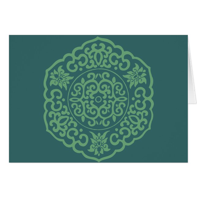 Médaillon chinois vert (Devant horizontal)