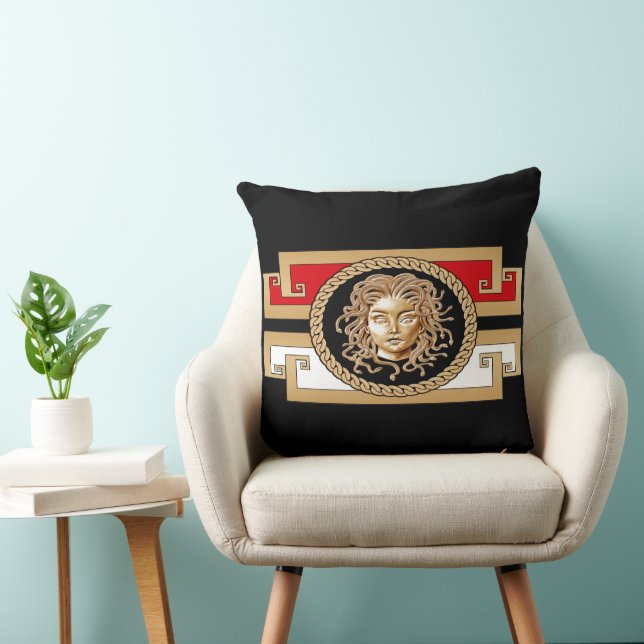 Médaillon Medusa de luxe oreillers à lancer (Chaise)