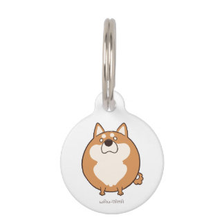 MÉDAILLON POUR ANIMAUX 柴犬"しばたま(茶)"