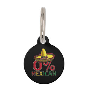 Médaillon Pour Animaux 0% Mexicain Funny Cinco De Mayo Hilarious