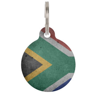 Médaillon Pour Animaux Afrique du Sud drapeau-blason