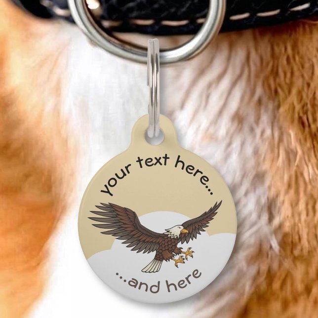 Médaillon Pour Animaux Aigle attaquant (Créateur téléchargé)