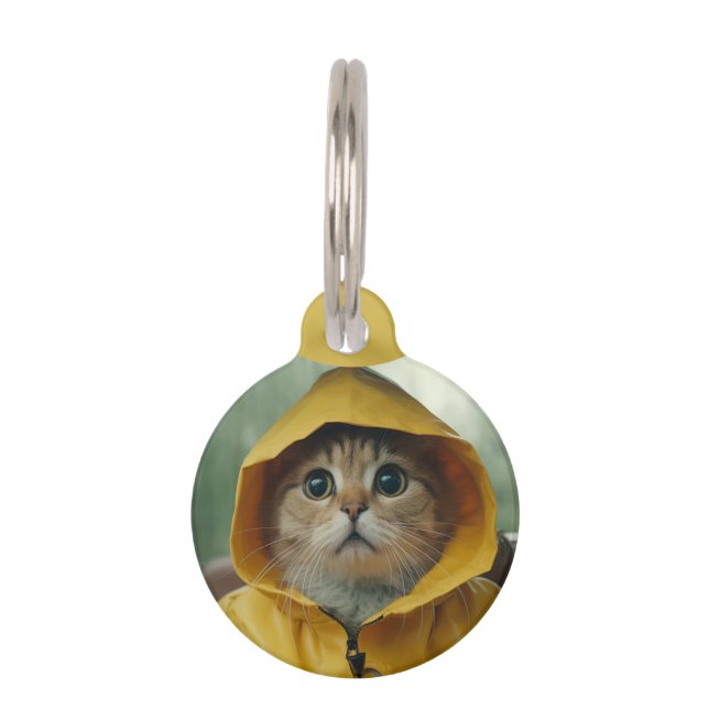 Médaillon Pour Animaux Ajouter 1 photo avec texte personnalisé sur le dos (Devant)