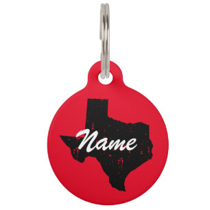 Médaillon Pour Animaux Album de la silhouette de l'état du Texas pour gro