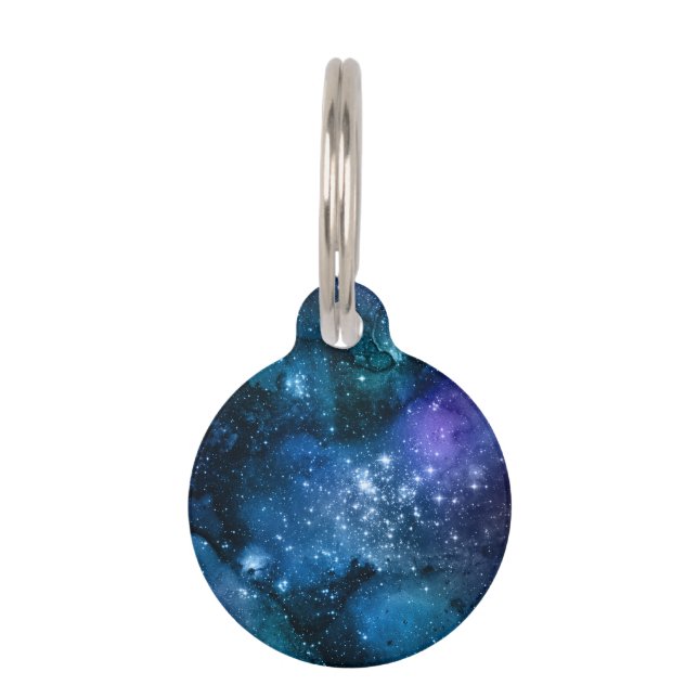 Médaillon Pour Animaux Amateurs de galaxie Starry Space Blue Sky White Sp (Devant)